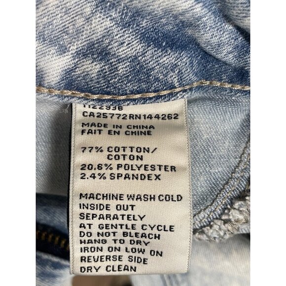 DEX Bleach Splatter & Distressed Skinny Jeans Light Wash Sz 27 NWOT - Picture 6 of 6